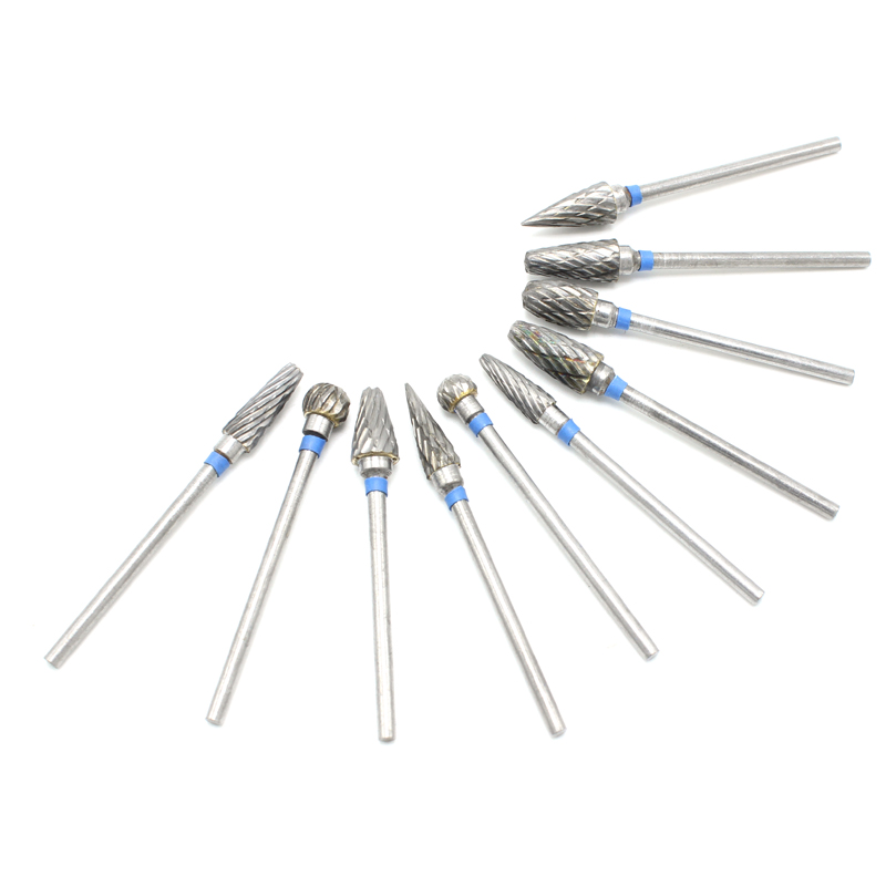 10pcs Tungsten Steel Carbide Burs Med Bur Drill