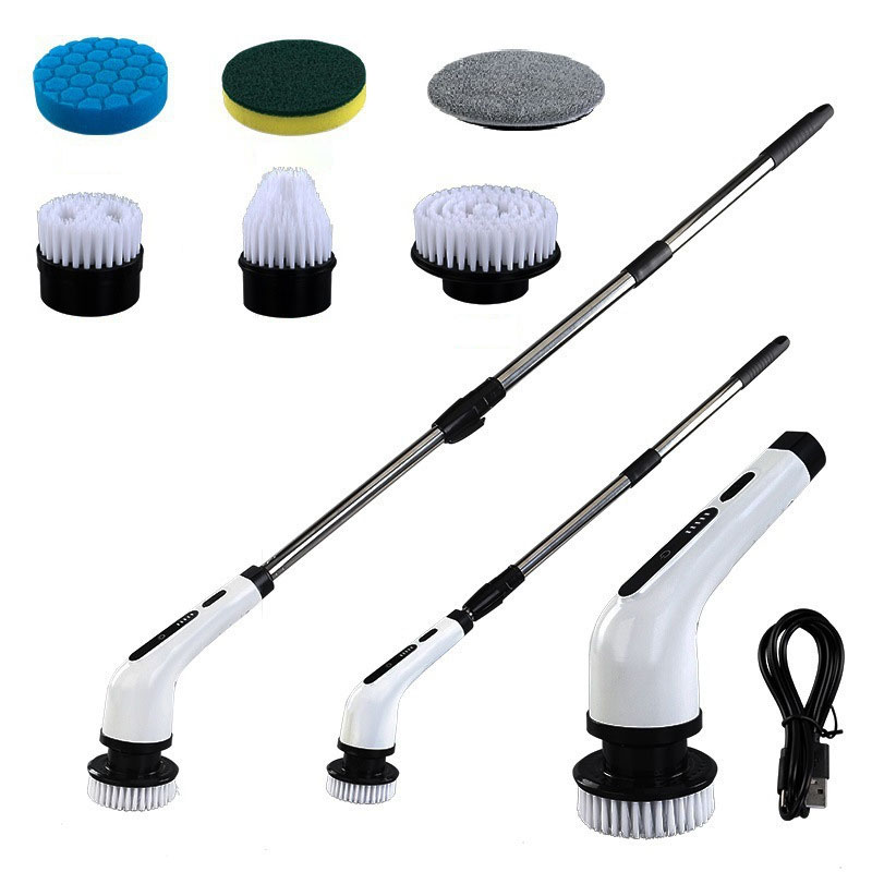New electric multi-functional cleaning brush kitchen bathroom car cleaning handheld wireless charging dual-purpose scrubbing brush
