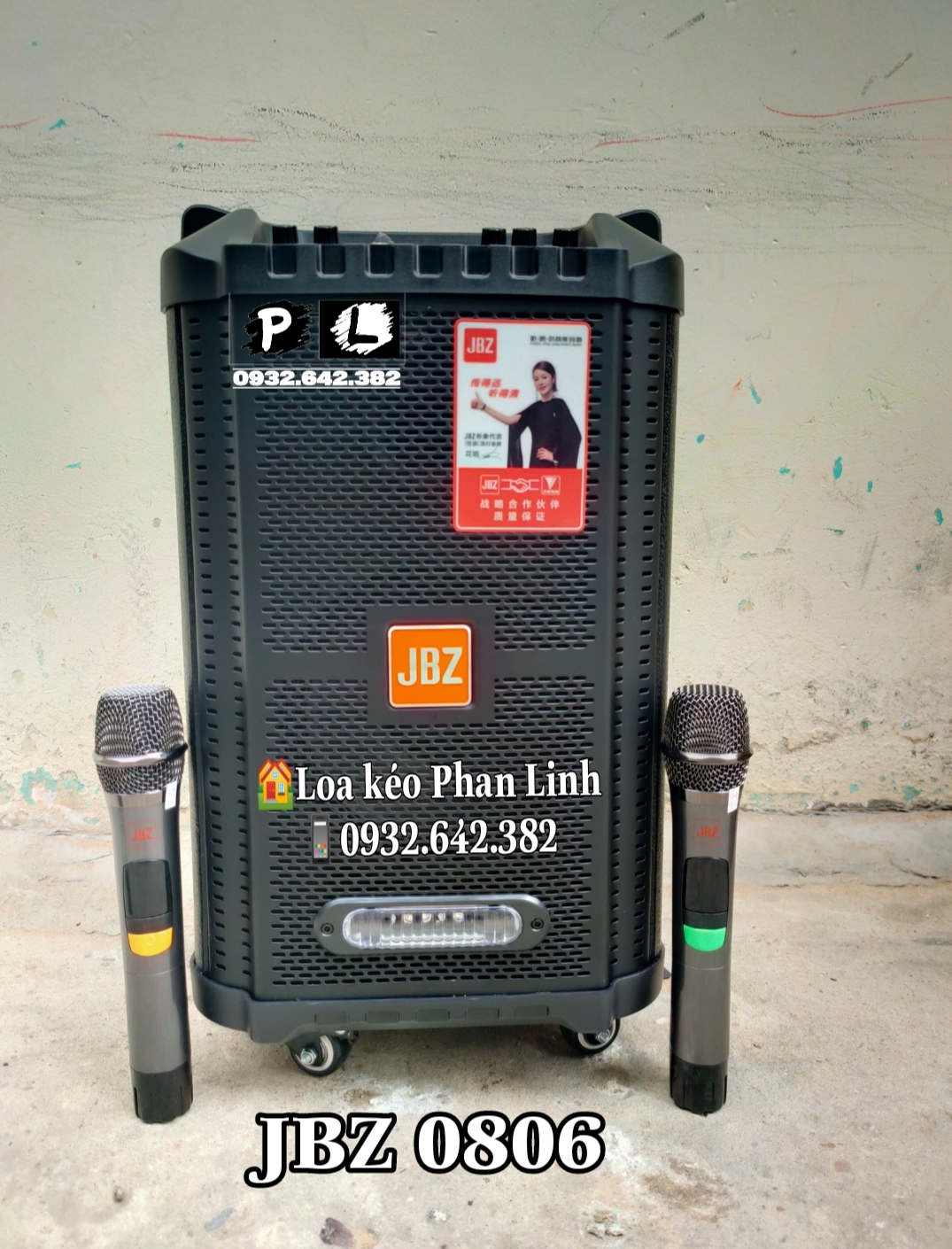 [HCM]Loa Kéo Di Động Loa Kéo JBZ 0806 Loa Karaoke Mini Âm Thanh Cực Hay Nhỏ Gọn Tặng Kèm 2 Micro Công Suất Lớn.
