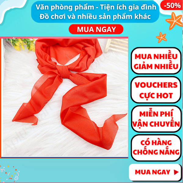 Combo 2 khăn quàng đỏ cho học sinh tiểu học và trung học cơ sở , Aplusmart