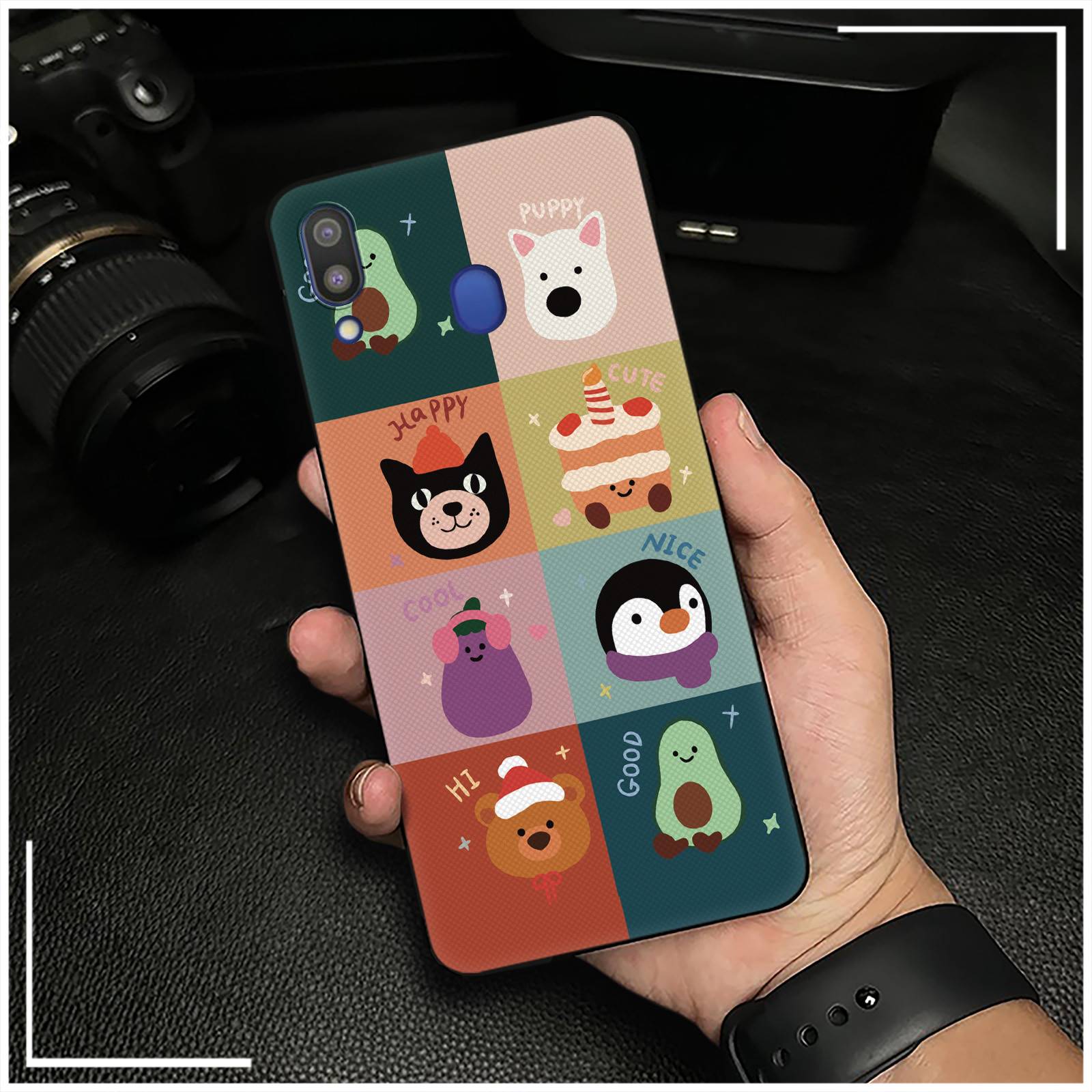 TPU%20Anti-dust%20Phone%20Case%20For%20Samsung%20Galaxy%20M20/SM-M205FD%20Graffiti%20Waterproof%20Protective%20Anti-knock%20Cartoon%20Animals%20Cute%20-%20Image%204