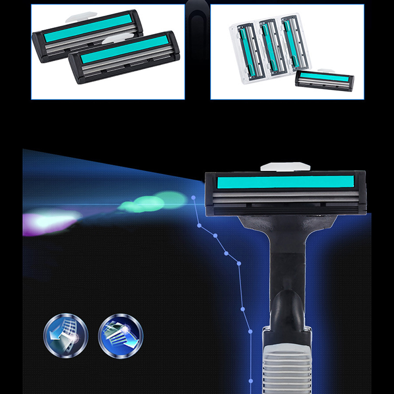 15xTravel Set Handle Shaving Razor Replaceable Safety Razor Double ...