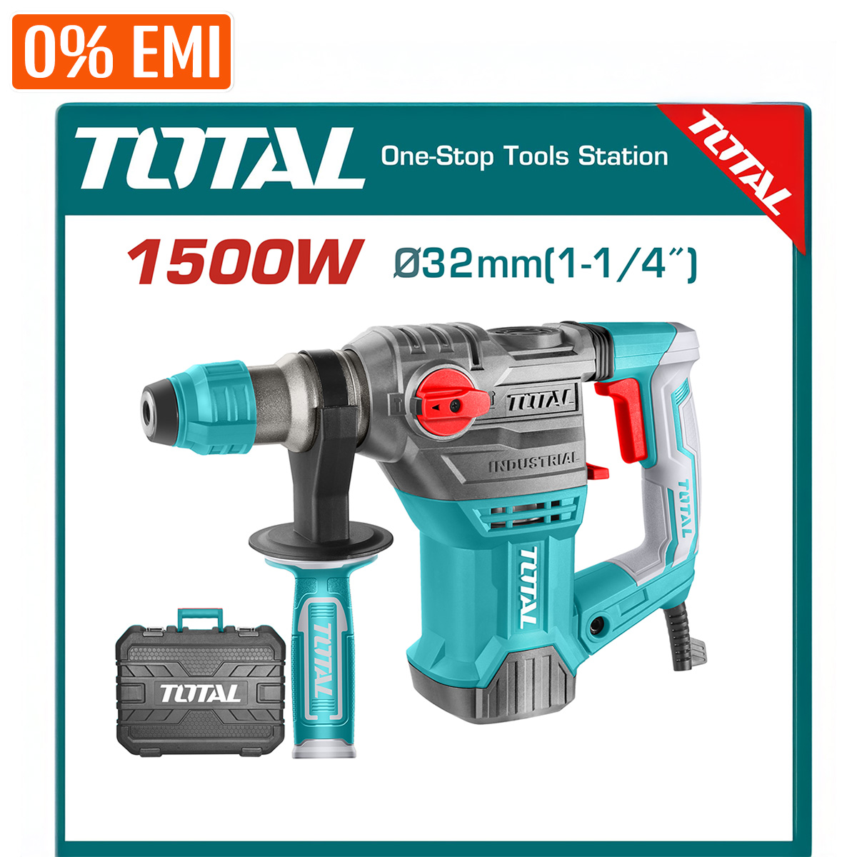 Rotary Hammer 1500W Industrial Total-Th1153216