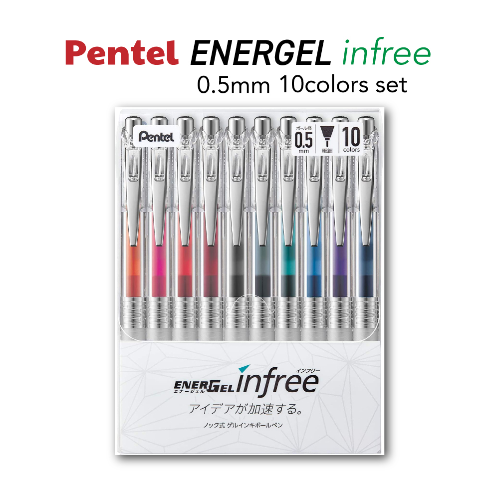 Pentel EnerGel Infree GRIJZE gelpen 0,5 mm | BLN75 Sneldrogend, veegvast - België