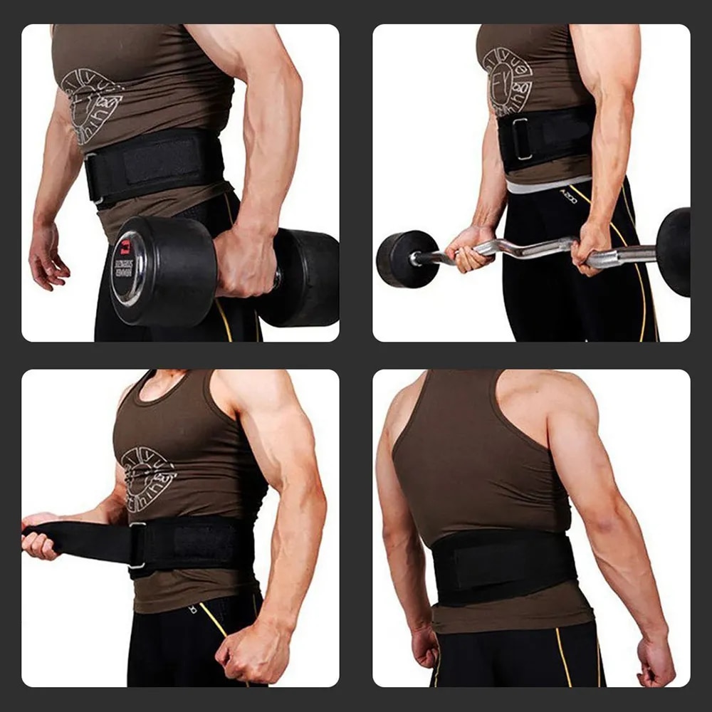 Weight Lifting Belt Back Support Workout Belt with Metal Buckle for Men ...