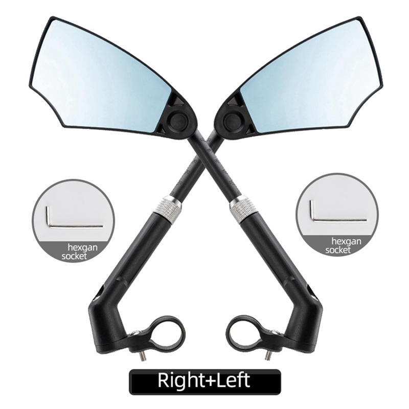 ROCKBROS Bicycle Rearview Mirror Universal Wide-Range 360° Adjustable Mirror Accessory for Mountain Road Bike Scooter Safety