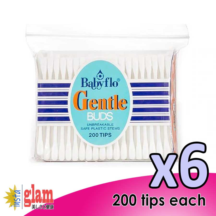 Babyflo Gentle Cotton Buds White 200 Tips X 6PACKS Lazada PH