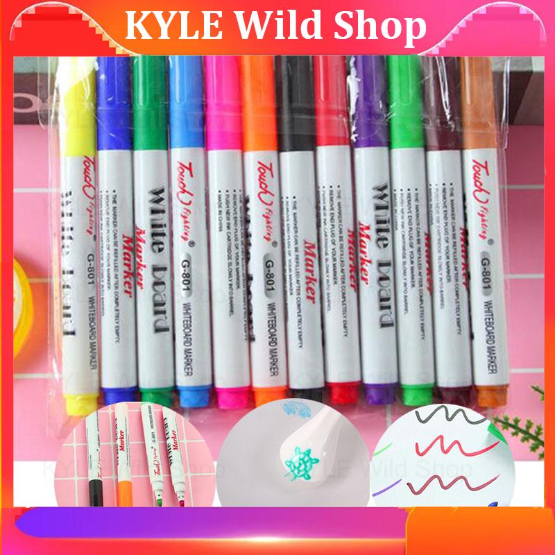 8/12 Colors Magical Water Painting Pen Water Floating Doodle Pens Kids  Drawing Early Education Magic
