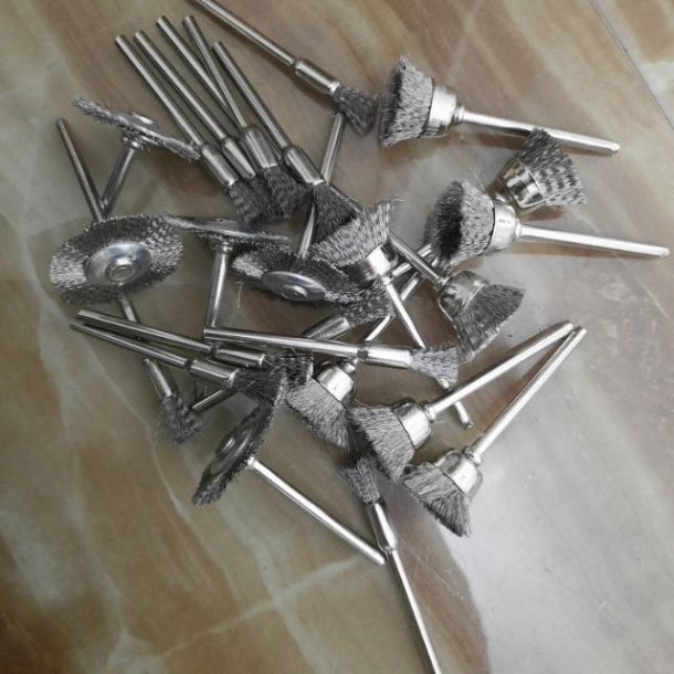 Chổi sắt mài đánh gỉ cho máy mài khoan mini cầm tay