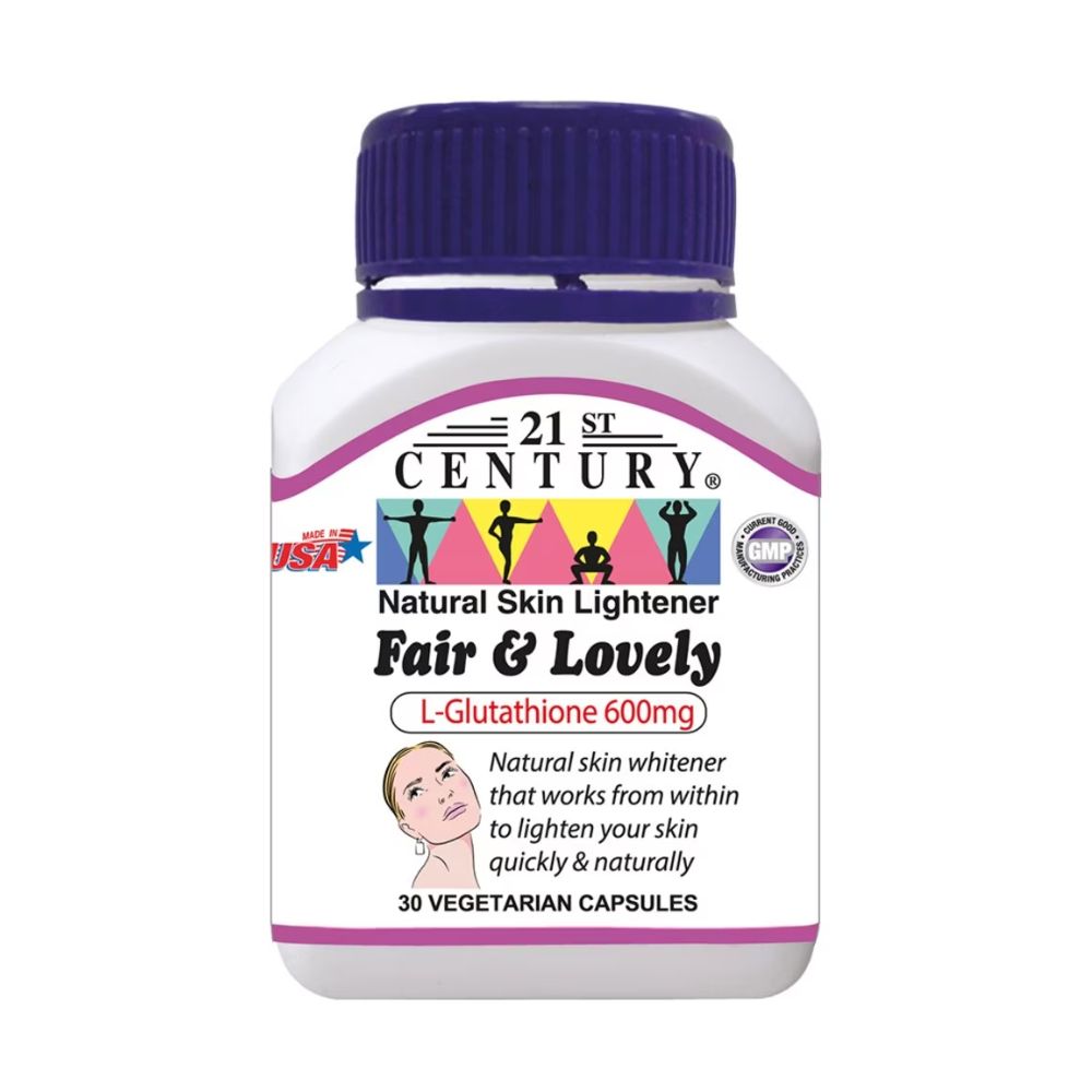 21st century l glutathione review Fair & Lovely L-Glutathione 600mg Vegetarian Capsules (Natural Skin Lightener) 30s They call it the