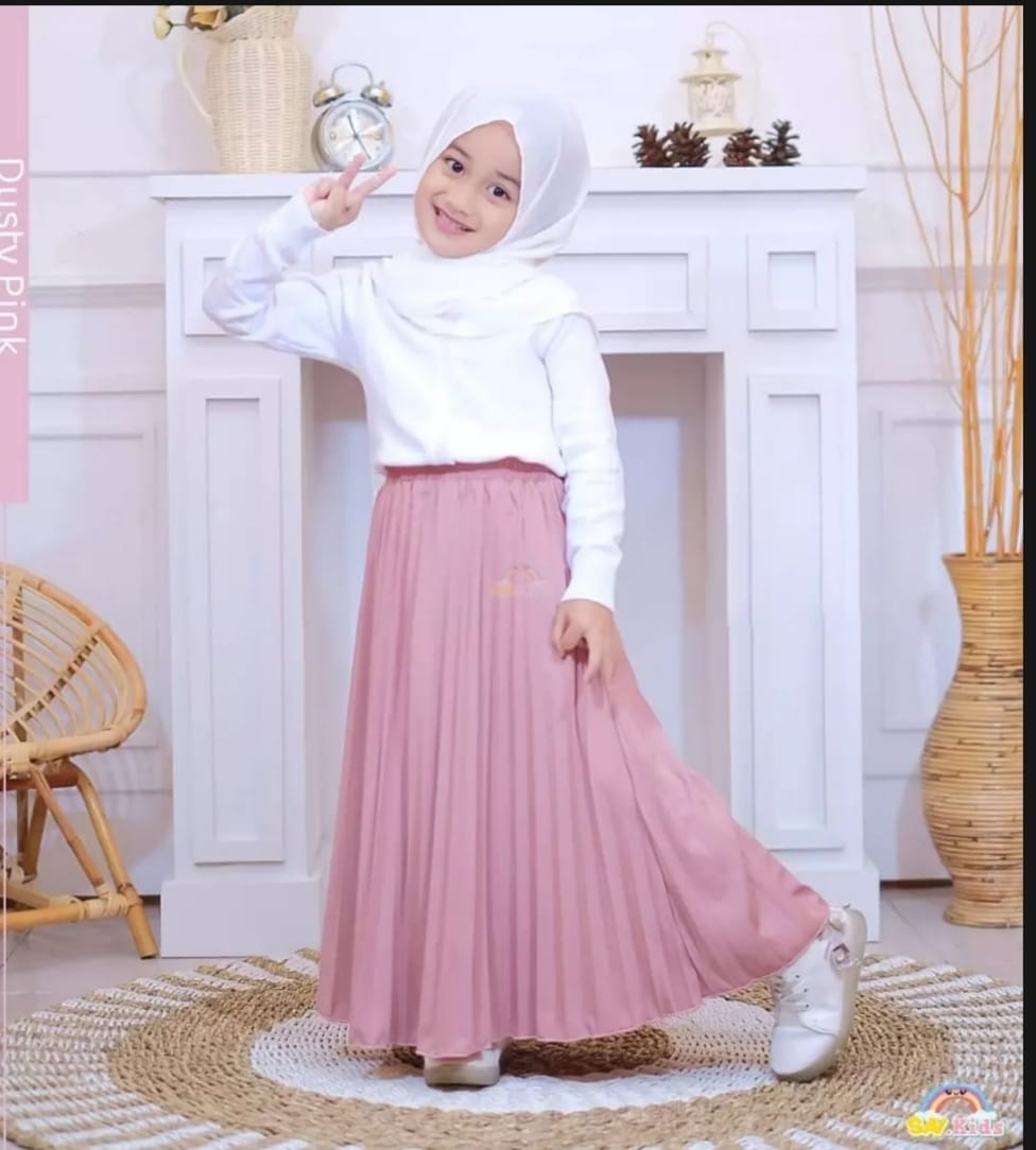 Rok Anak Tali Lonceng 3 13 Tahun Trendy Masa Kini Rok Anak Plisket Tali Lonceng Rok Anak