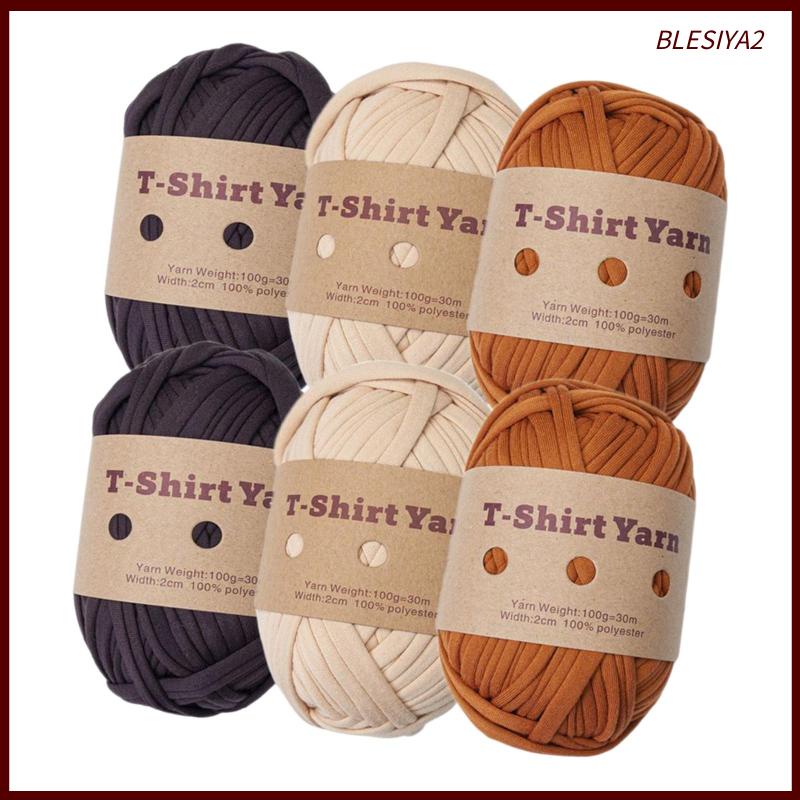 Bộ 6 Cuộn Len Đan Móc Đệm Túi macrame