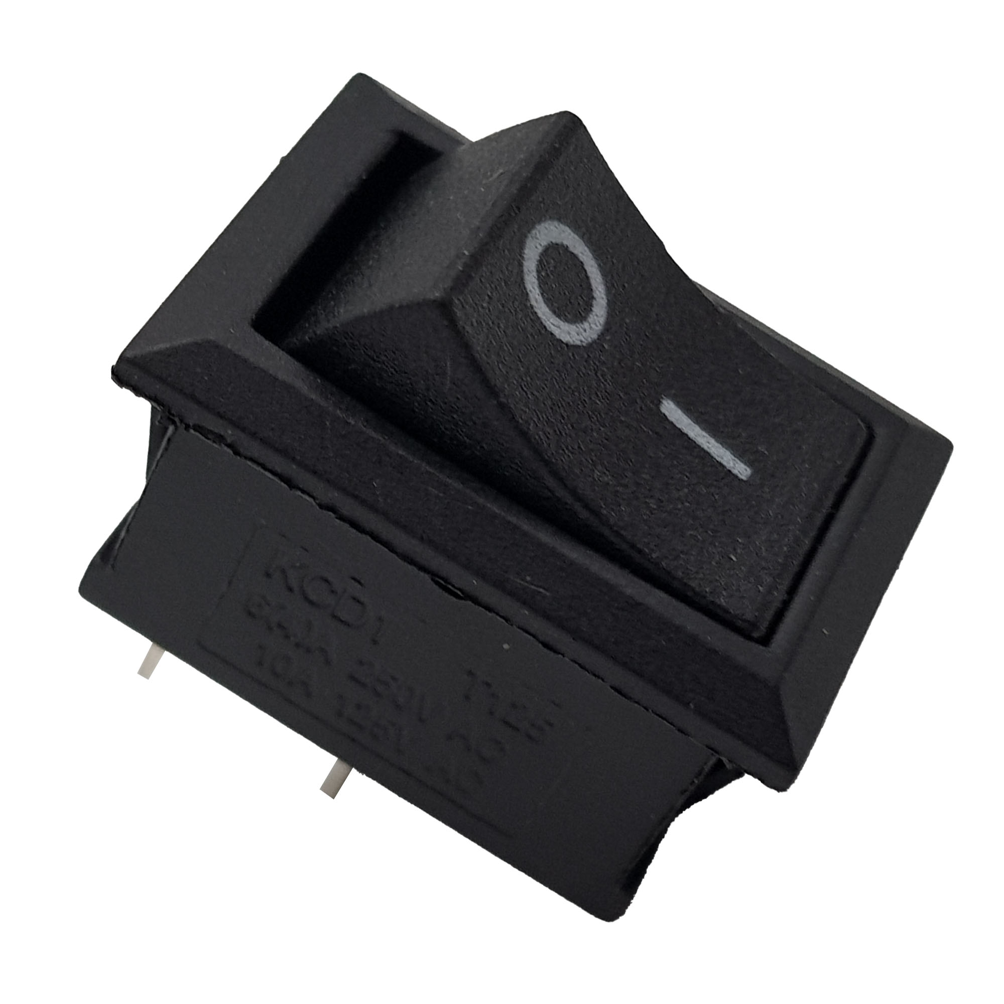Bộ 4 Công tắc bập bênh KCD1-101 15x20mm (đen)