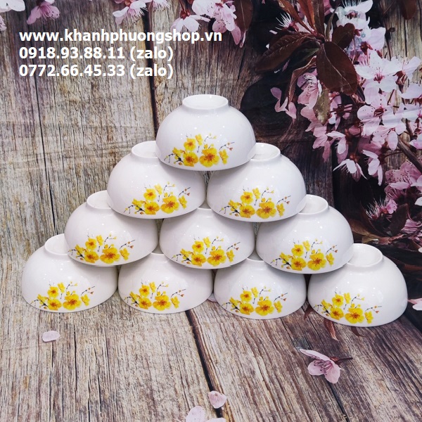 chén sứ trắng hình hoa mai - chén sứ trắng