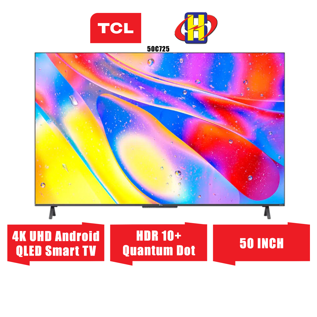 TCL 4K UHD QLED Android Smart TV (50 Inch) Dolby VisionAtmos Quantum