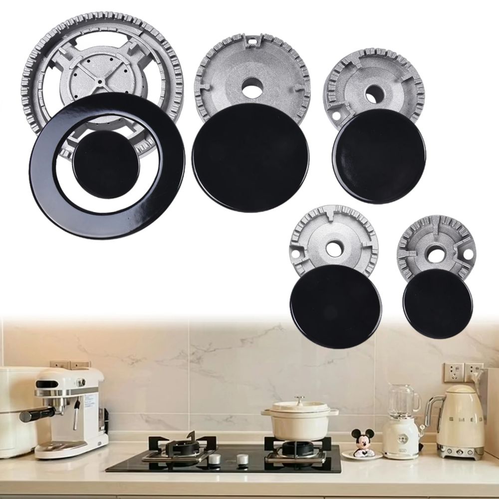 Cooker Hat Set Oven Gas Hob Burner Crown Flame Cap For Kitchen For ...