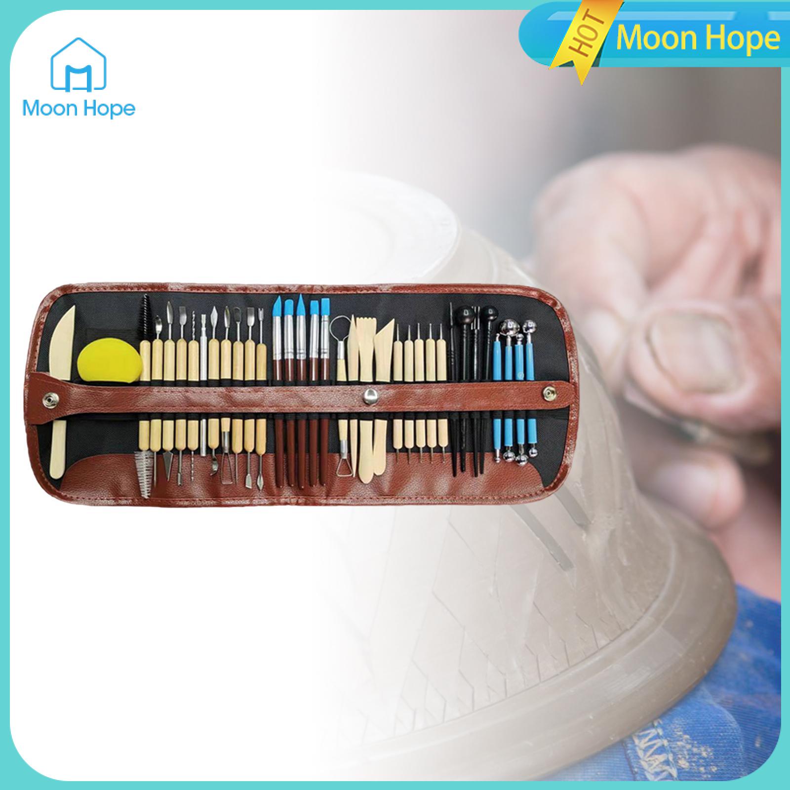 Moon Hope 36x Clay Tools Clay Carving Tool Set Polymer Sculpting Clay Sculpting Tools Ball Stylus Dotting Tools for Embossing Cutting Crafts Sculpture