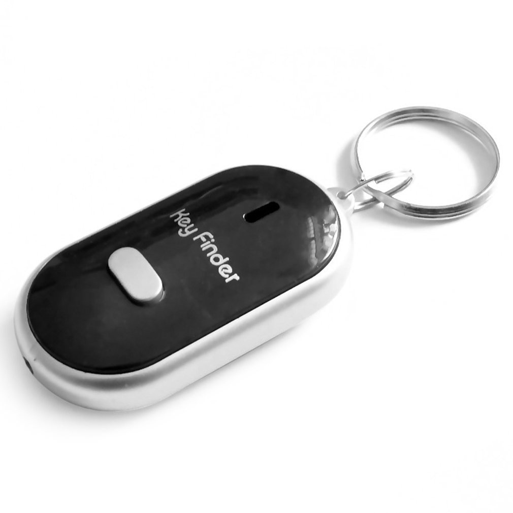 LED Whistle Key Finder Flashing Beeping Sound  Alarm Anti-Lost Keyfinder  with Keyring 4 Colors For Choice. 