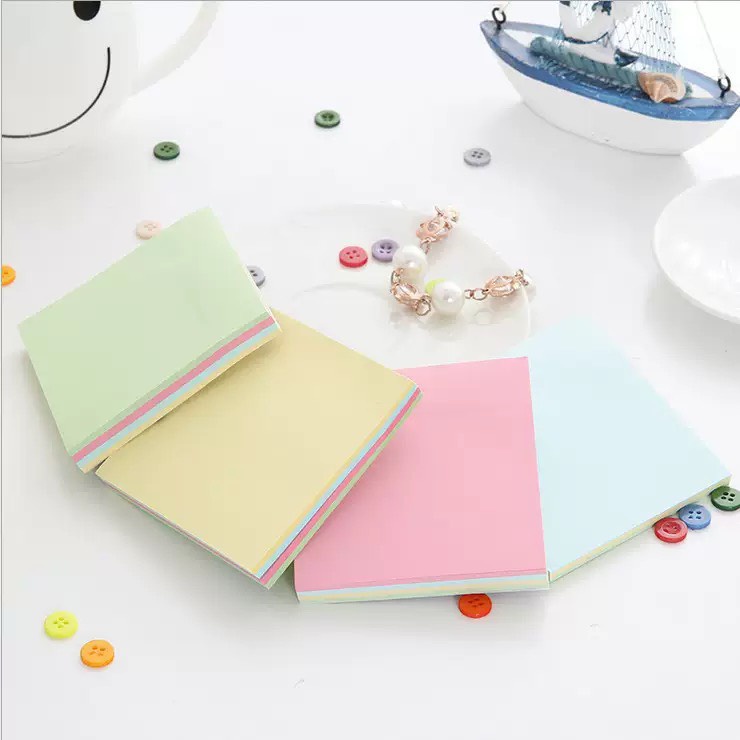 Giấy Note Hình Chữ Nhật - Nhiều Màu Nổi Bật (100 tờ - 3 kích thước)