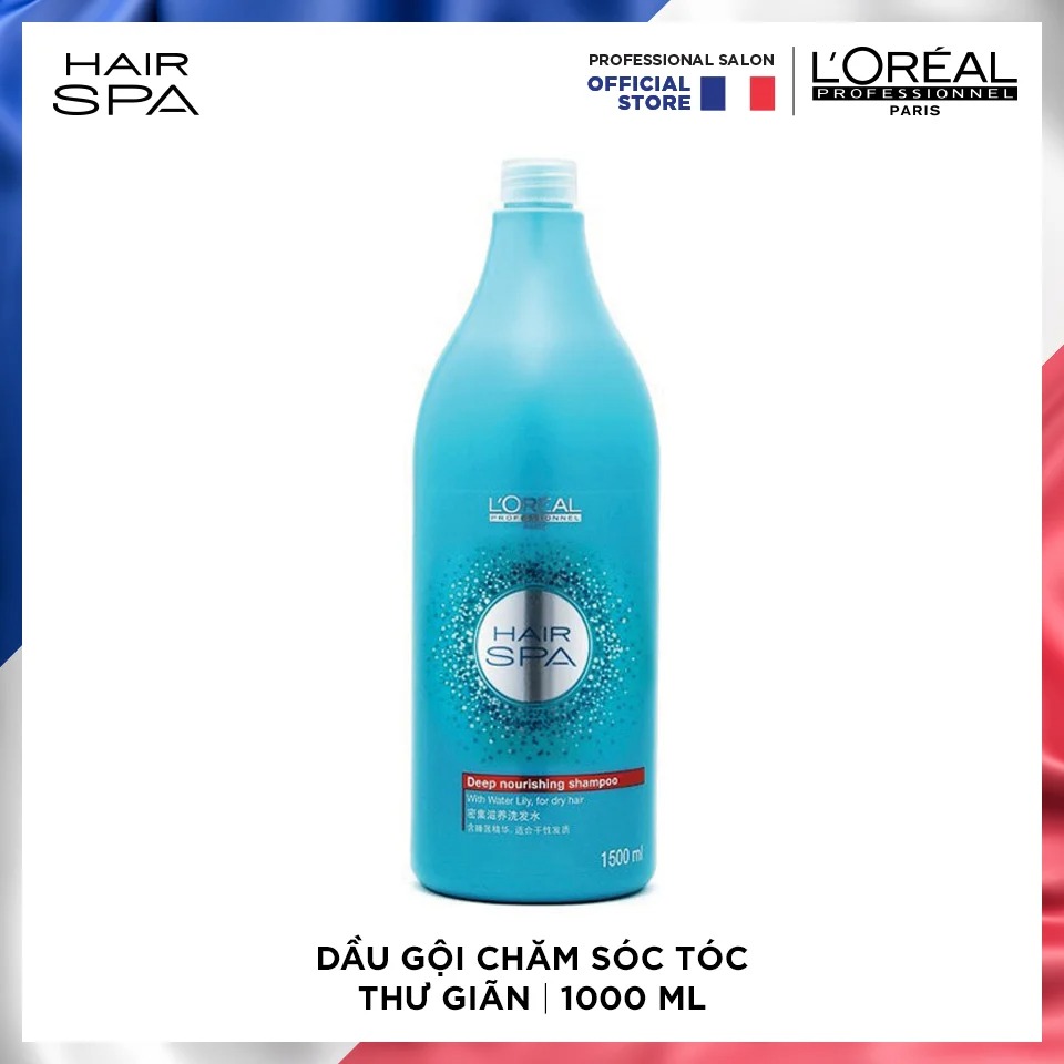Dầu gội + hấp dầu l'oreal hair spa chăm sóc cấp ẩm cho tóc khô 1500ml i 500ml