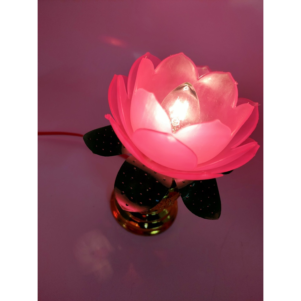 Cặp Đèn Thờ Hình Hoa Sen 12x5.5cm