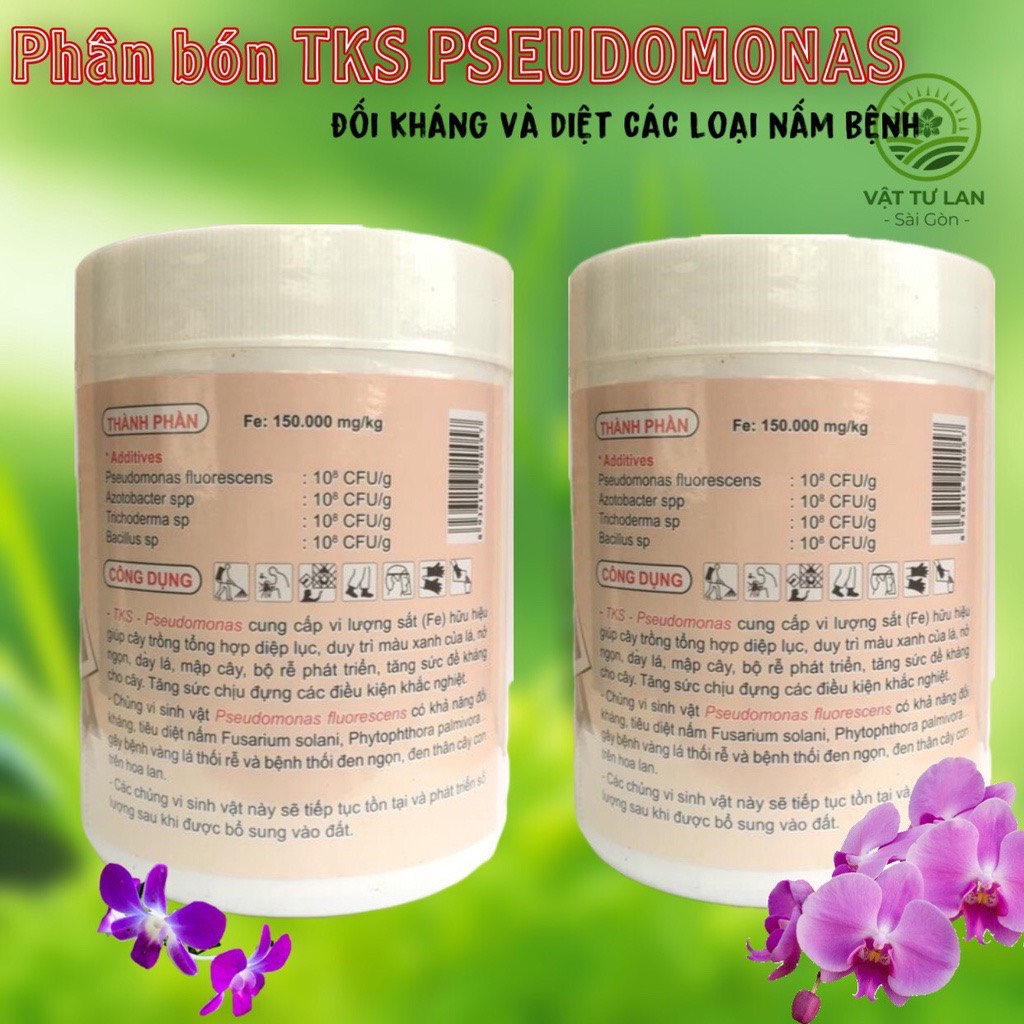 PHÂN VI SINH TSK-PSEUDOMONAS ( lọ 1kg ) DÙNG CHO HOA LAN , CUNG CẤP VI LƯỢNG CHO CÂY