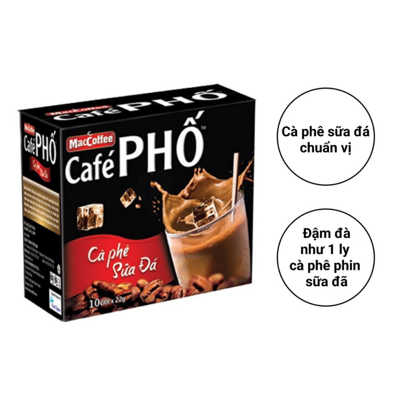 Hộp 10 gói cà phê Phố sữa đá 24g date mới