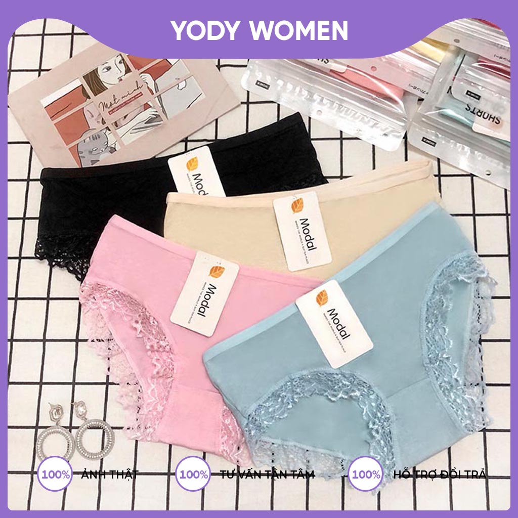 [Combo 10 + FREESHIP] Quần lót nữ cotton viền ren cao cấp