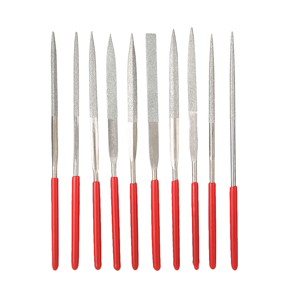 Bộ giũa kim cương phủ titan 10 chiếc Dụng cụ dũa thép Chế biến gỗ Thủ công DIY Dũa gỗ Bộ dũa kim mini