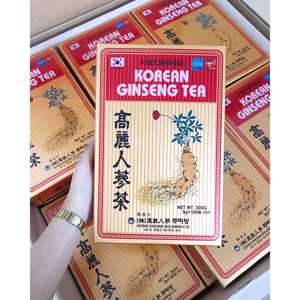 [HCM - HỘP 100 GÓI] Trà Hồng sâm Hàn Quốc Buleebang - Nhân Sâm Maximas