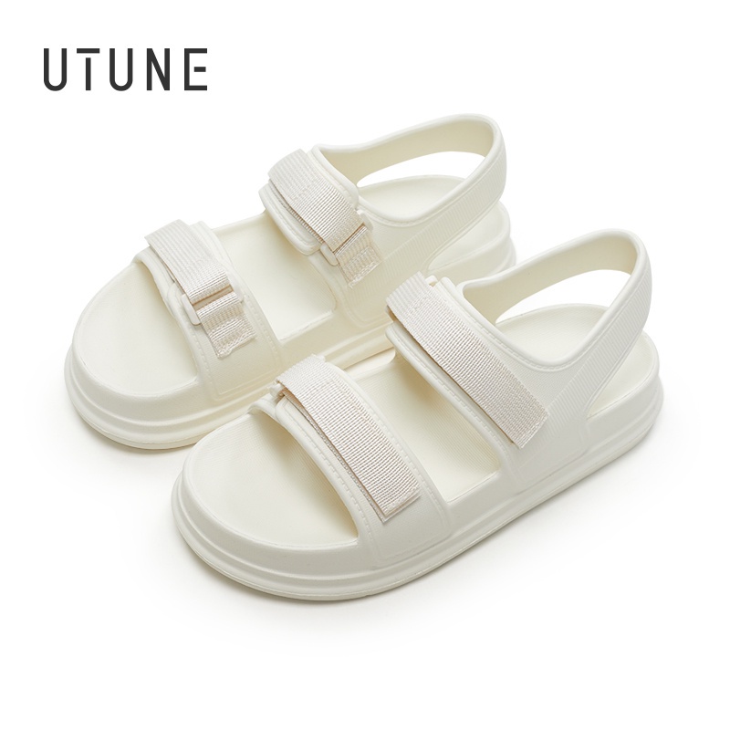 Giày sandal UTUNE quai gai dán đế mềm mại nylon chống trượt thời trang đi biển xinh xắn dành cho nữ