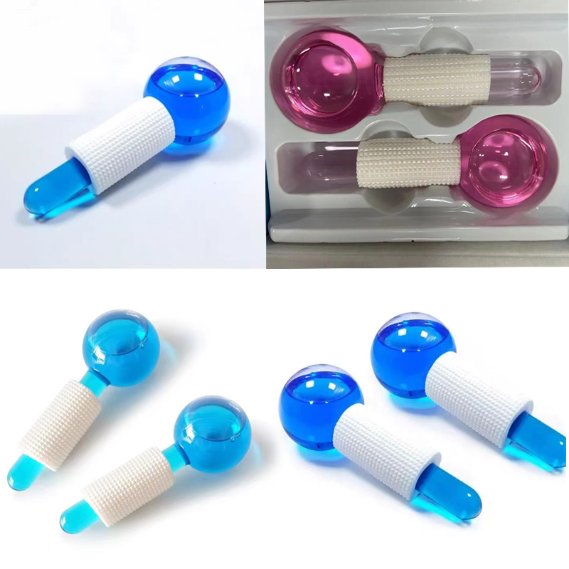 【iLoveyouso Store】1/2Pcs Box Crystal Ice Hockey Roller Energy Massage Facial Crystal Ball Massager Water Wave Ice Globes Skin Care.