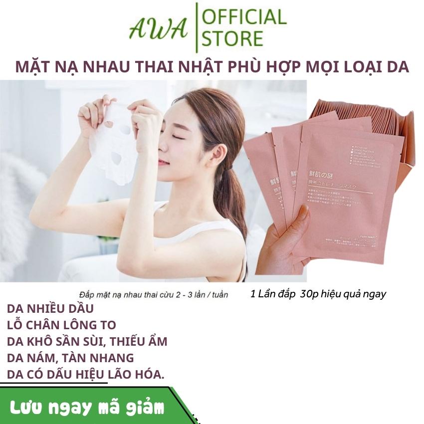 Mặt Nạ Nhật Chính Hãng Tế Bào Gốc Nhau Thai Cừu cuốn rốn Beauty cấp ẩm dưỡng da, tái tạo Collagen chống lão hóa, giảm mụn 40ml