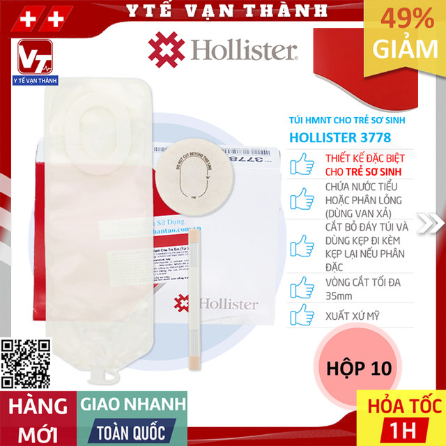 ✅ túi hậu môn nhân tạo hollister 3778 | túi phân, hậu môn tạm -vt1001 - y tế vạn thành