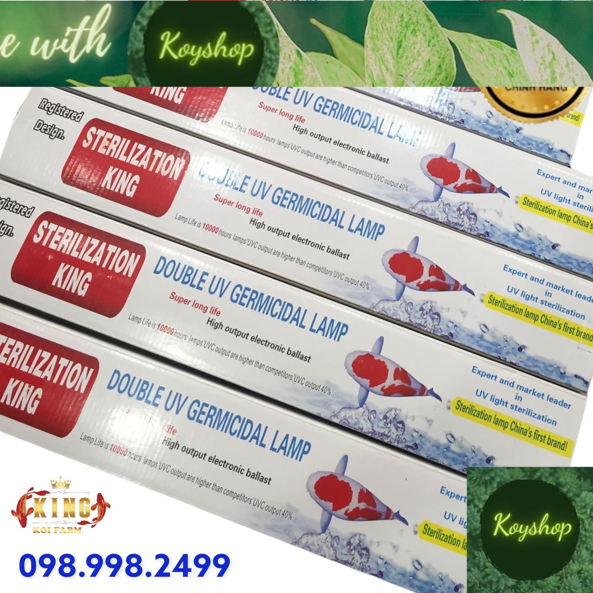 Đèn uv king đèn uv diệt tảo diệt khuẩn hồ cá koi chuyên dụng.