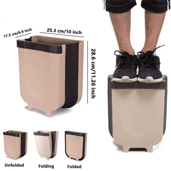 Thùng Rác Gấp Gọn Thông Minh Treo Cạnh Tủ 2 Size Tiện Lợi Full Box