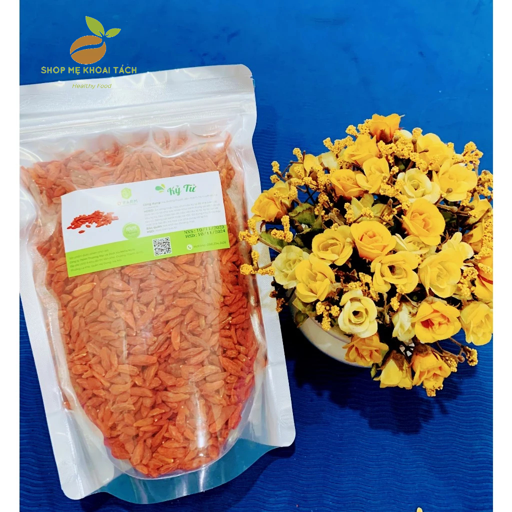 500G KỶ TỬ ĐỎ ( CÂU KỶ TỬ - KỶ TỬ CÂU , KỲ TỬ LOẠI 1 SẤY KHÔ, SẠCH), QUẢ TO , ĐỎ ĐỀU, SẠCH