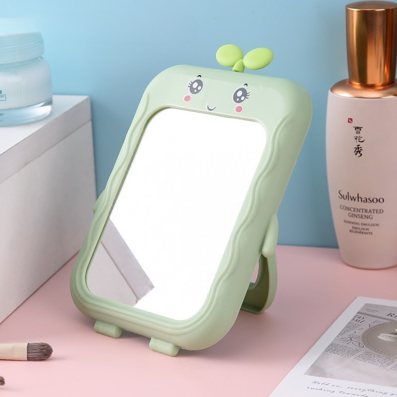 Gương để bàn gấp gọn mini MẦM CÂY dễ thương