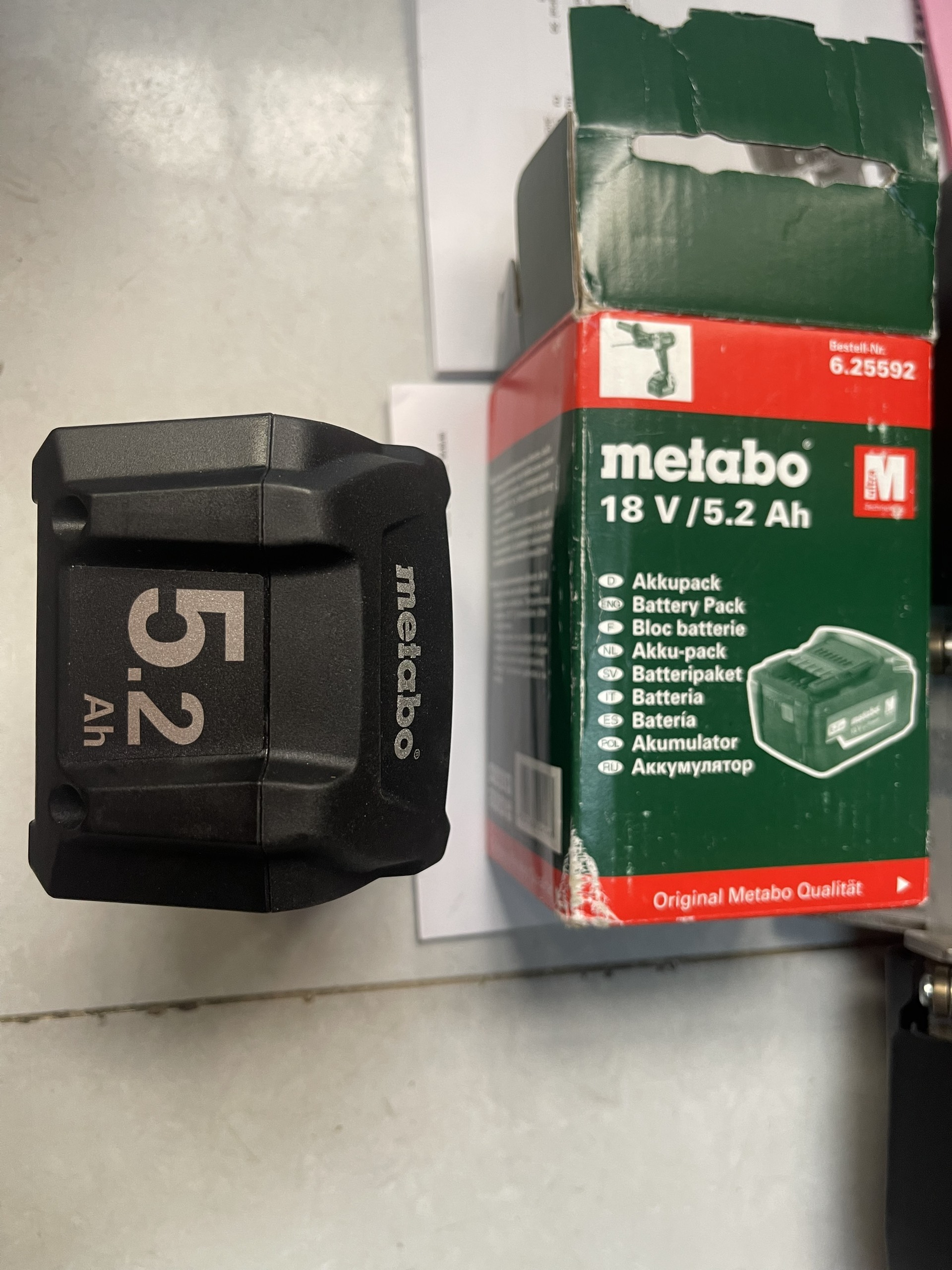 Pin Metabo 18V 5.2A