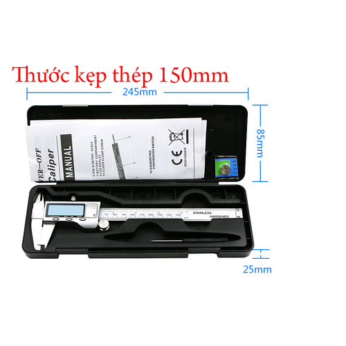 Thước kẹp điện tử thép không gỉ 150mm
