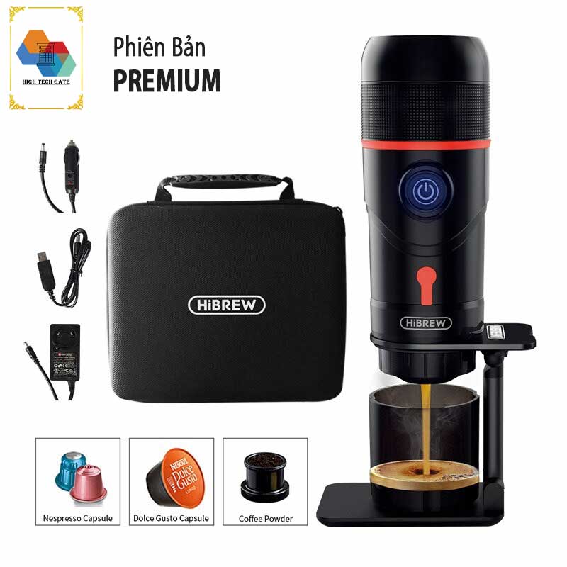 Portable 3 in 1 Multi-Function Electric Espresso Maker for Vehicle, Travel, Home, Office Compatible with Nespresso, Dolce Gusto, Ground Coffee