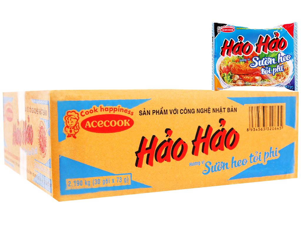 Mì Hảo Hảo Sườn Heo Tỏi Phi Gói 73g