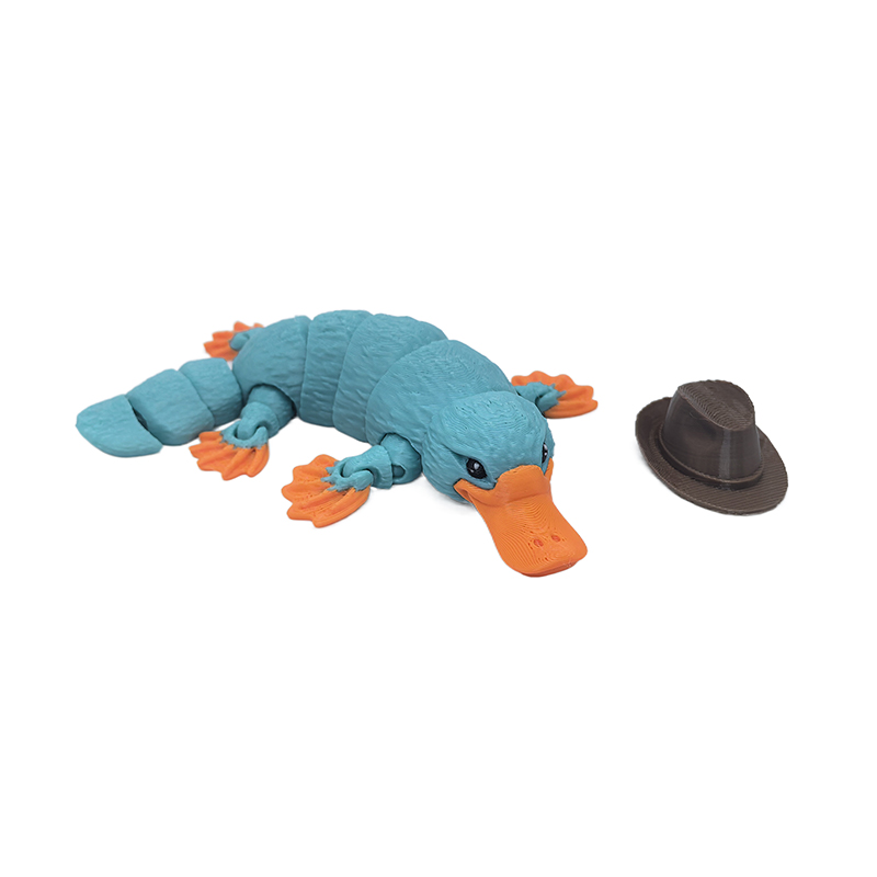 3D Printed Articulated Platypus Fidget Toys Dynamic Animals Toy Full Articulated Flexible Crystal Platypus Toys Adults Fidget Toys For Autism ADHD Home Office Decor. 