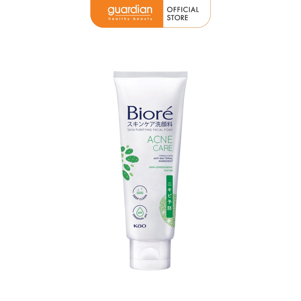 Sữa Rửa Mặt Sạch Mụn & Sạch Khuẩn Skin Caring Facial Foam Biore 100Gr