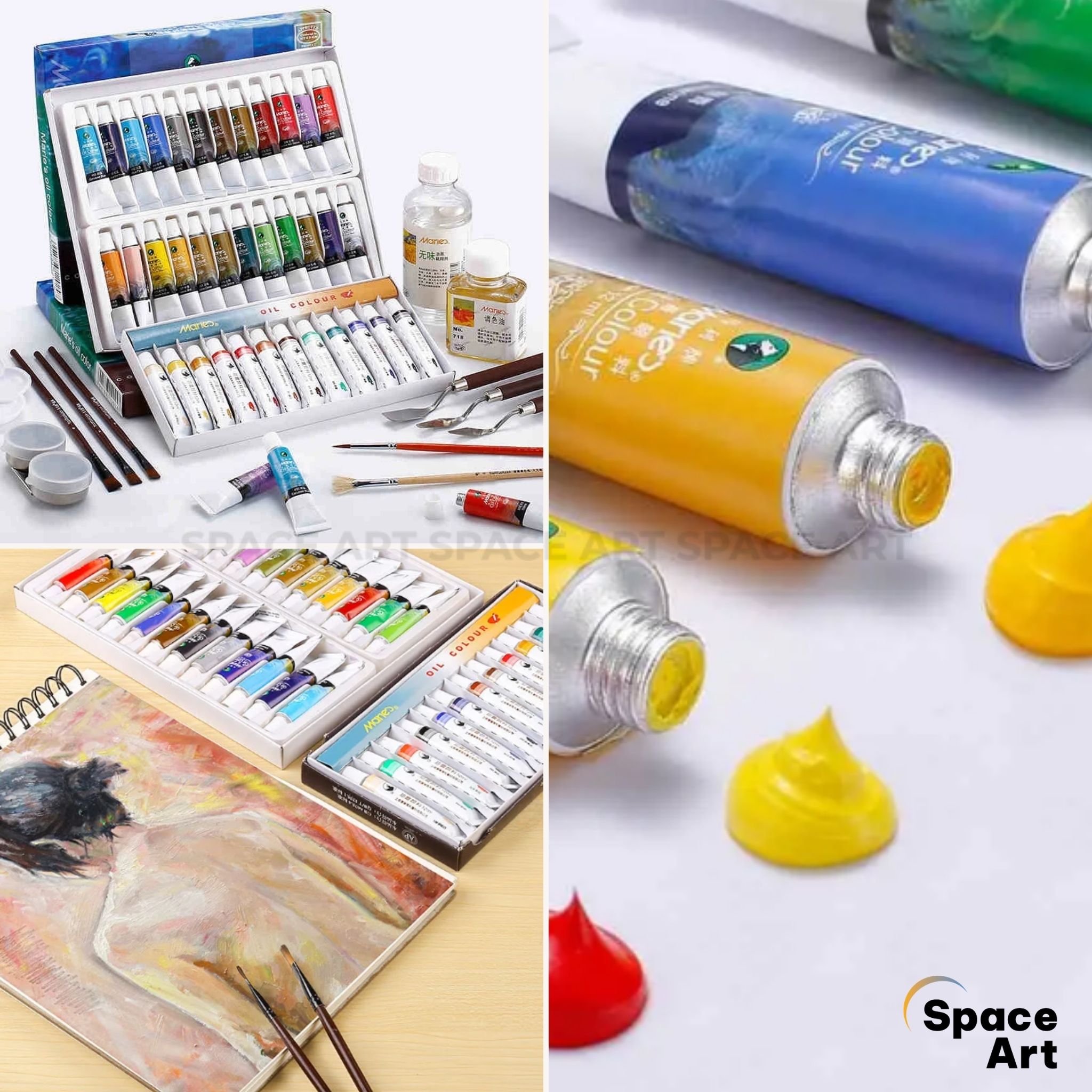 [Spacr Art Storre] Màu Sơn Dầu Marie's Set 12ml (Marie's Oil Painting Colour)