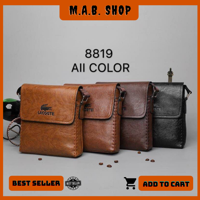 Armani sling bag (11x10 Inches), Genuine Leather Satchel For