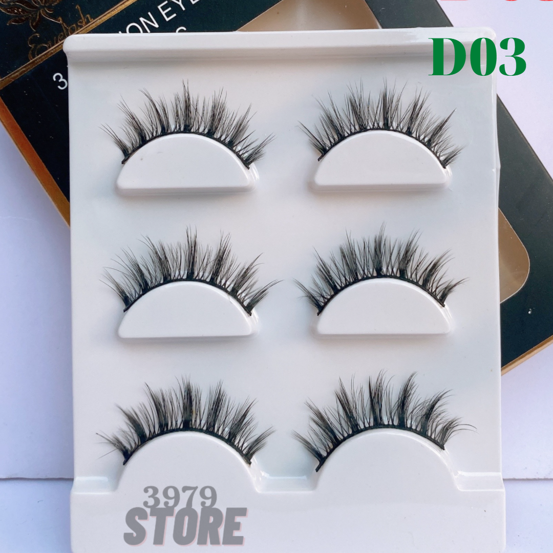 [HCM]Lông Mi Chồn 3D Loại Cao Cấp - 1 hộp 3 cặp mi