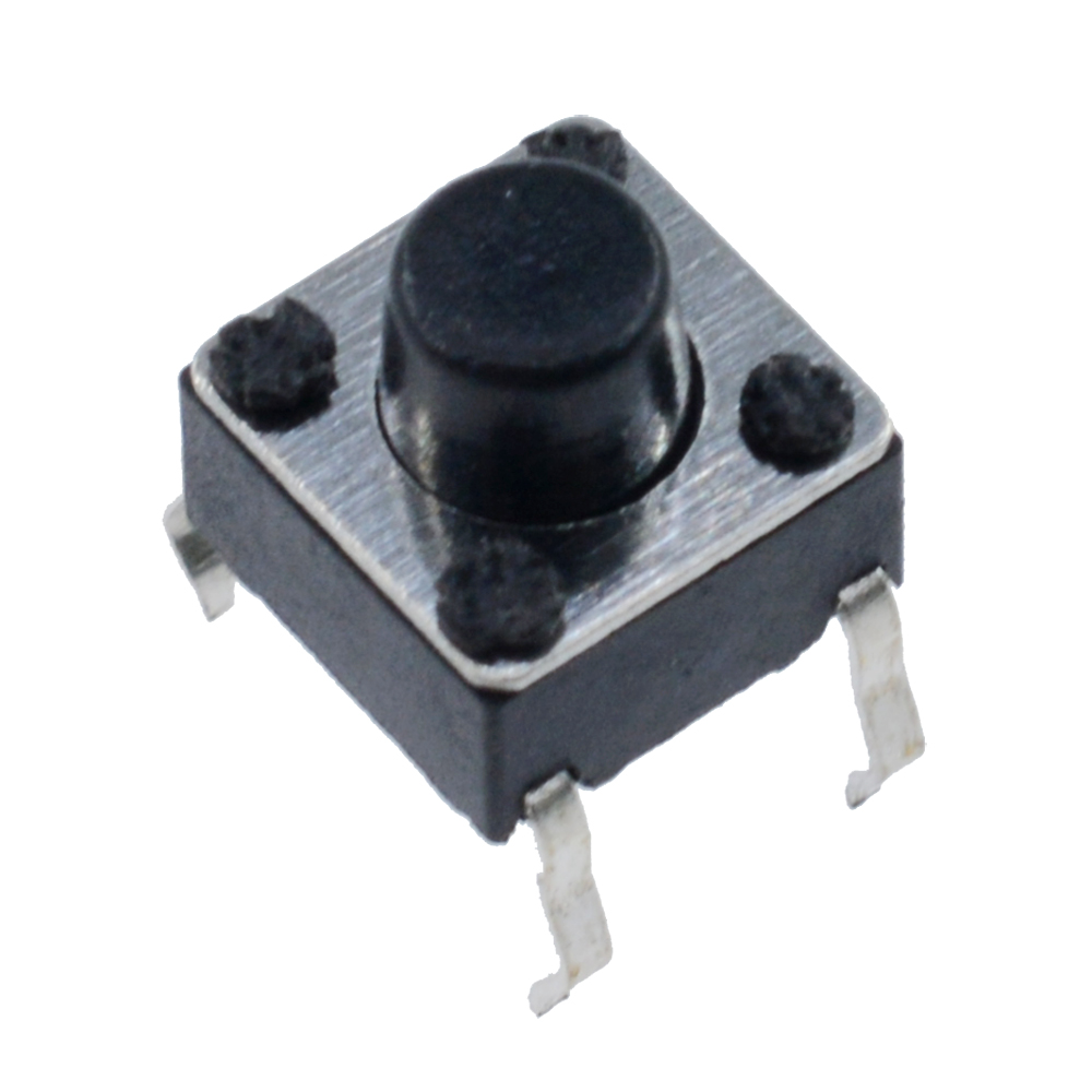 DIPPRUN 100pcs 6*6*6MMTactile Push Button Switch 4 pins Micro Switch 4-Pin DIP Momentary Tact Switch Through-Hole