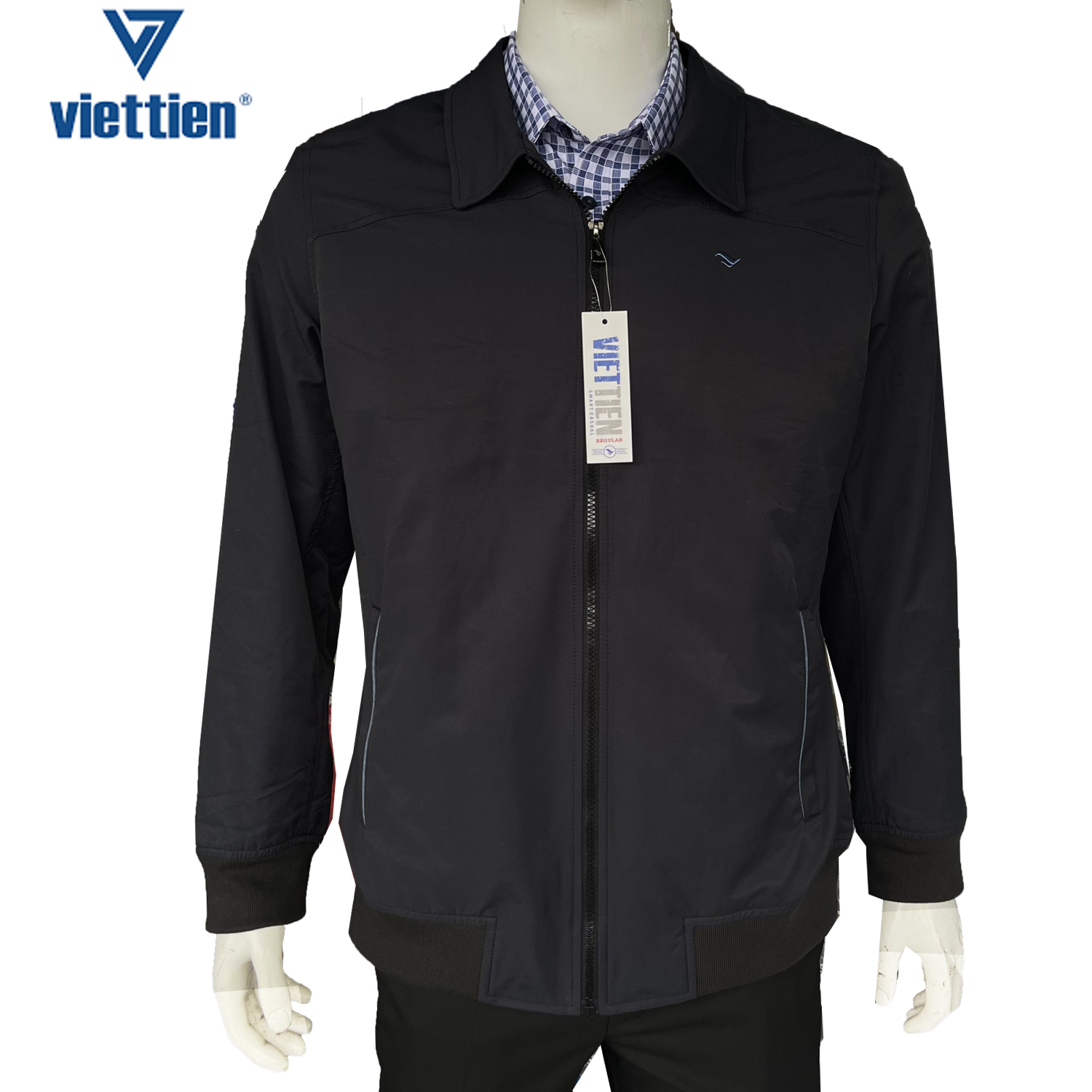 Viettien - áo khoác việt tiến phom mới 6r5014 áo jacket nam áo khoác 2 lớp việt tiến