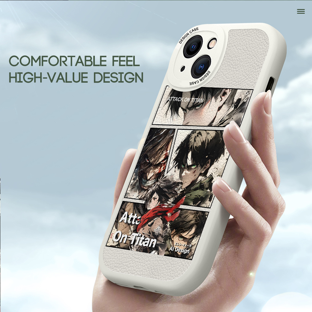 BILI for Samsung A35 5G Cover Attack on Titan Lens Protection Soft PU Leather Phone Cases. 